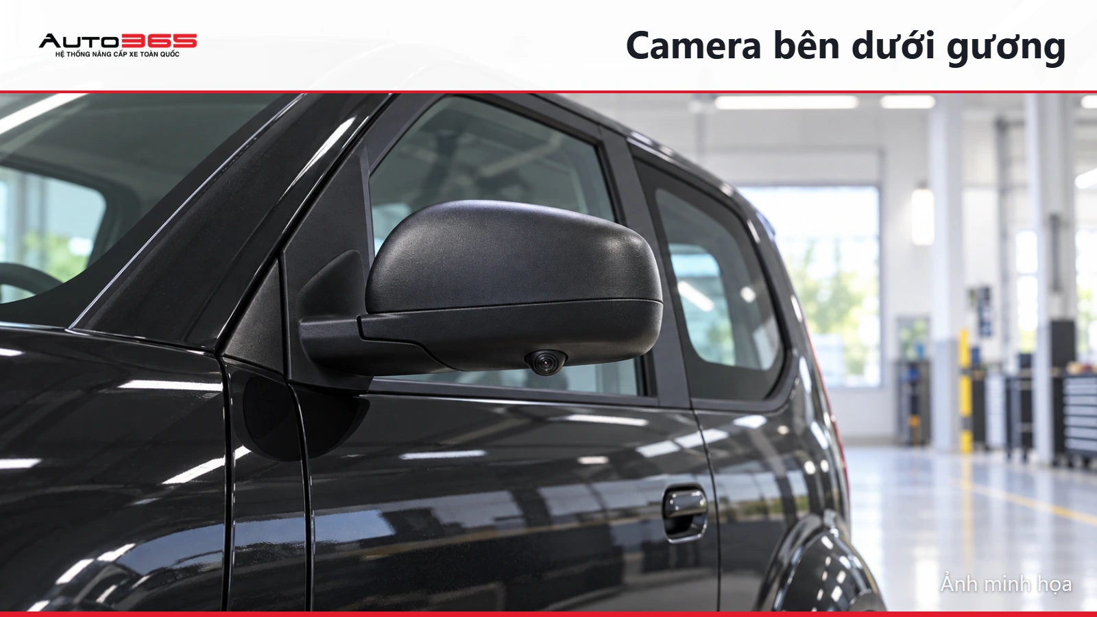 Source-based mockup mô phỏng camera hai bên của bộ quan sát quanh xe trên Minio Green