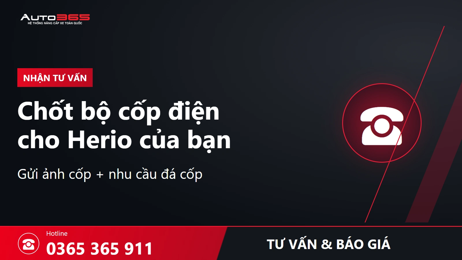 Tư vấn cốp điện Herio Green hotline 0365 365 911