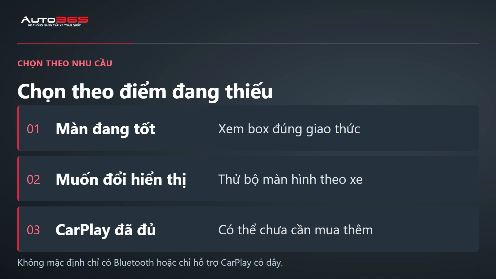 Sơ đồ chọn Android Box, màn hình hoặc giữ hệ thống hiện tại theo nhu cầu CX5.