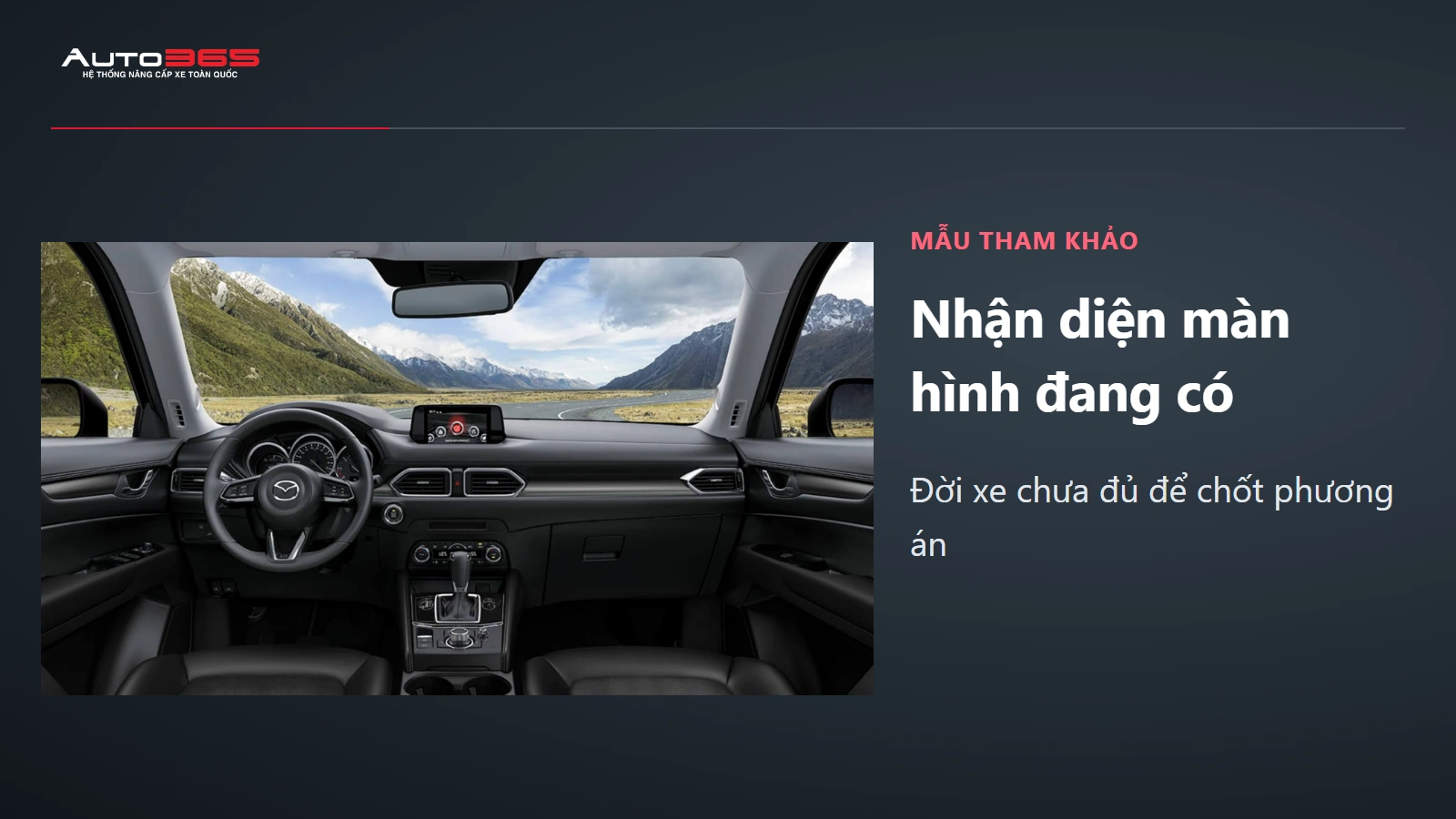 Ảnh cabin CX5 nguồn Mazda để nhận diện vị trí màn hình và cấu trúc taplo.