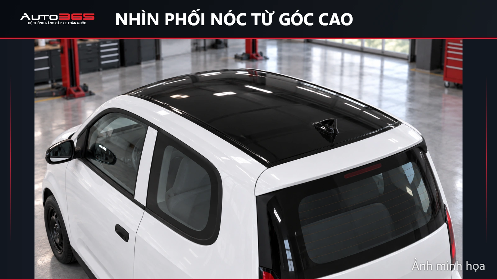 Hình minh họa mô phỏng nhìn phối nóc từ góc cao — Minio Green