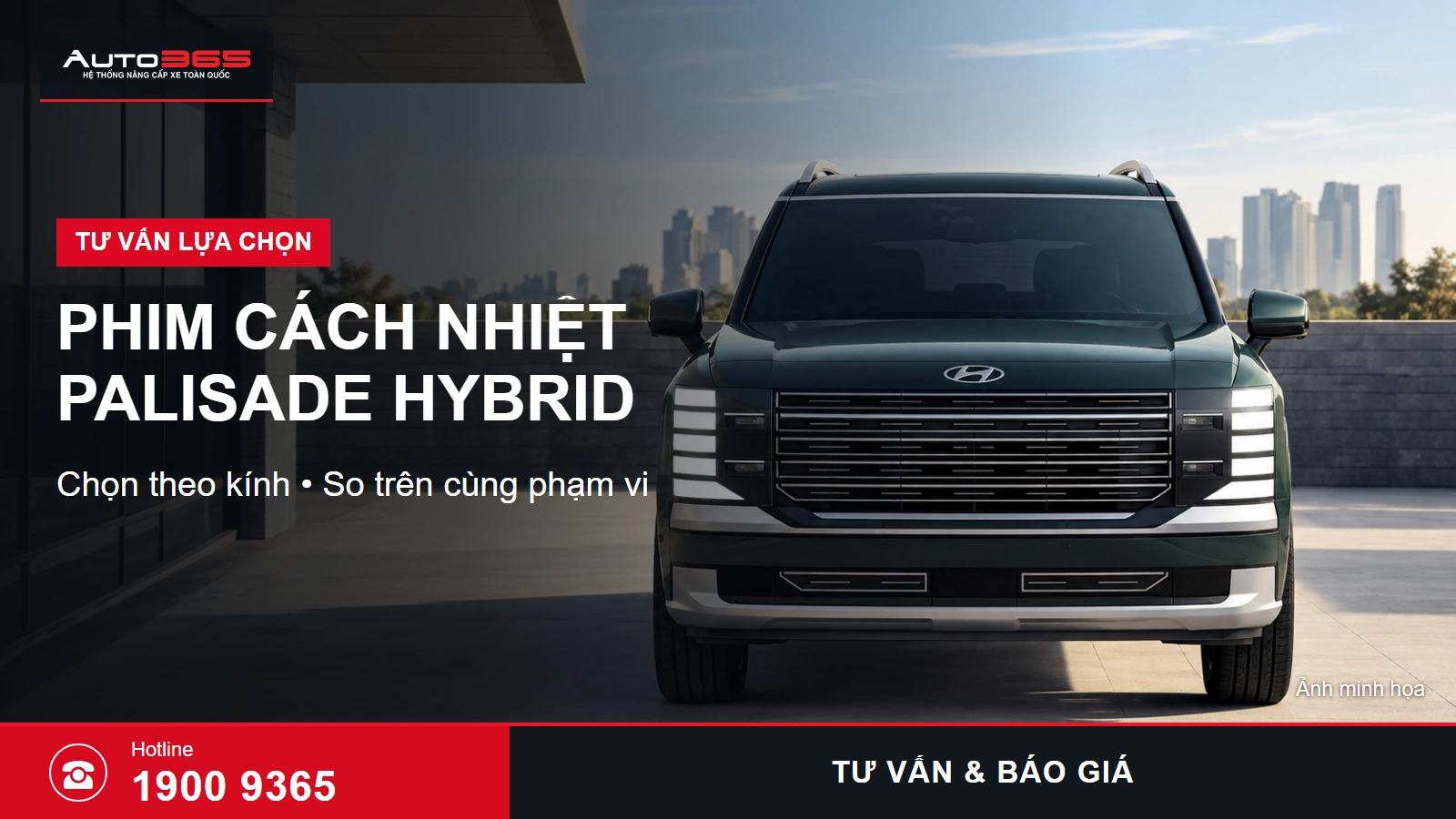 Đồ họa Auto365 trên hình Palisade Hybrid được tái dựng theo ảnh nguồn Hyundai.