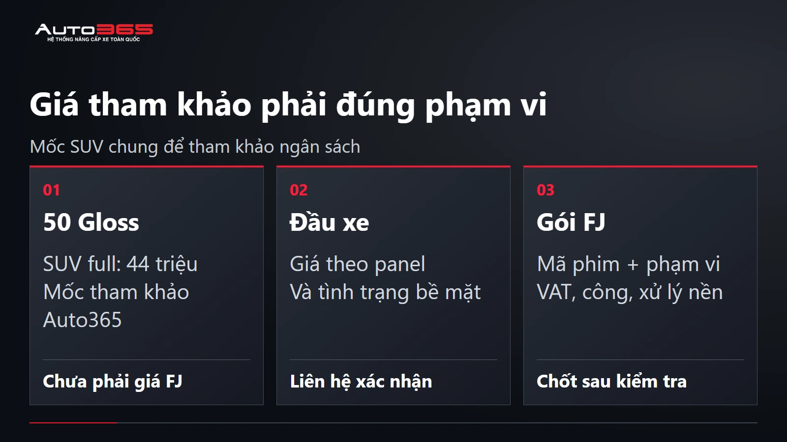 Giá tham khảo phải đúng phạm vi