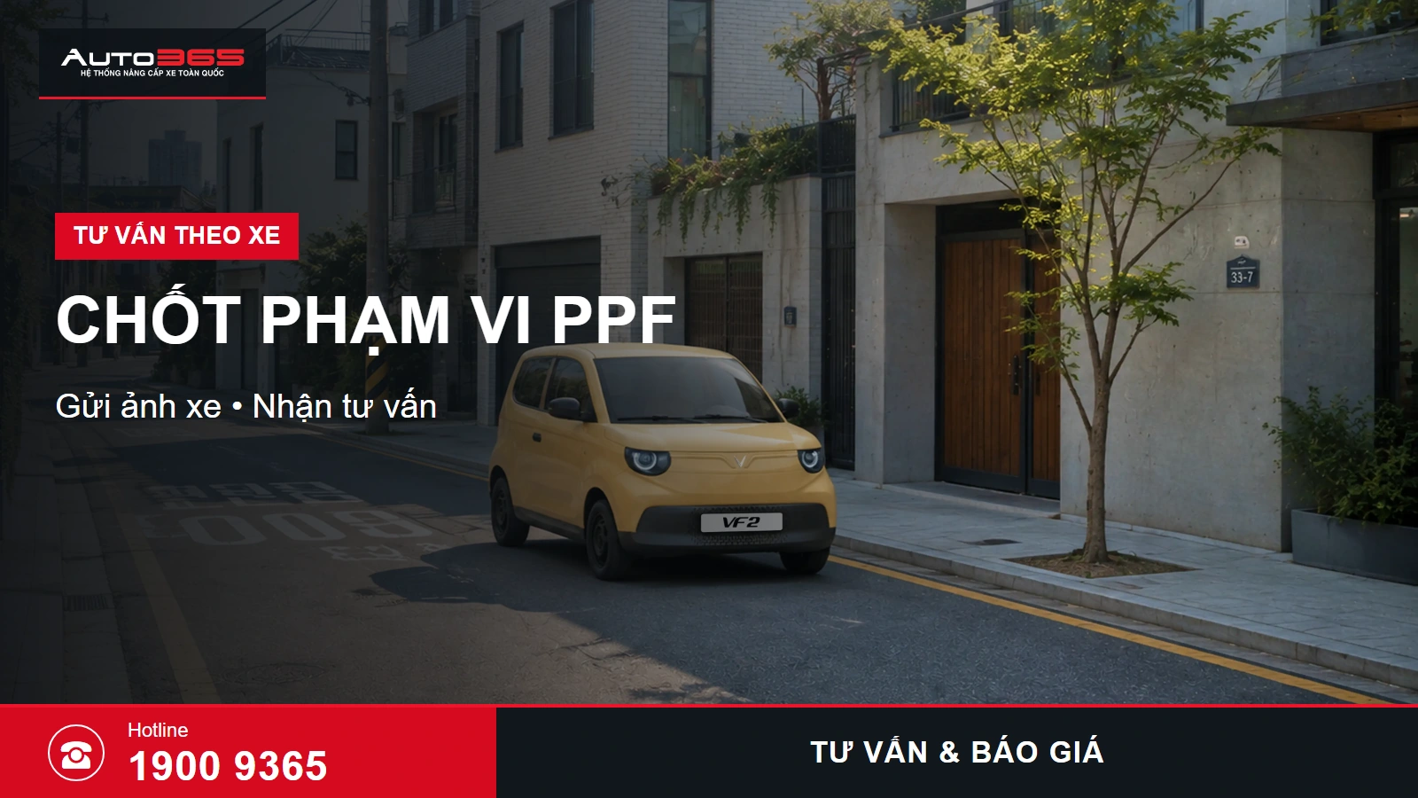 Đồ họa Auto365 về dán PPF VF2: CHỐT PHẠM VI PPF