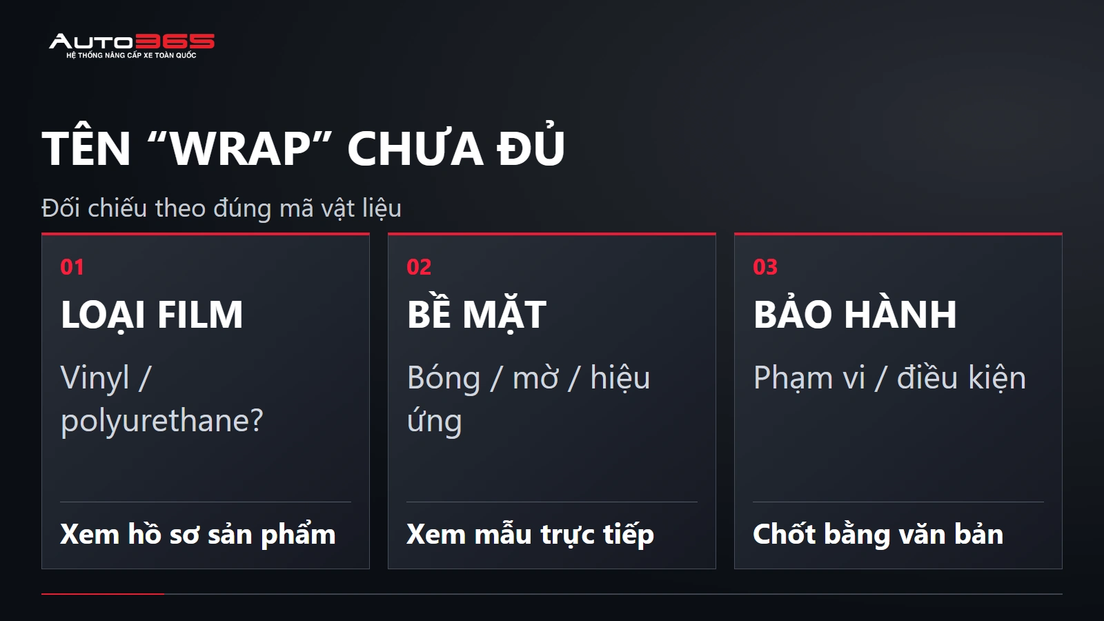 TÊN “WRAP” CHƯA ĐỦ — Đối chiếu theo đúng mã vật liệu