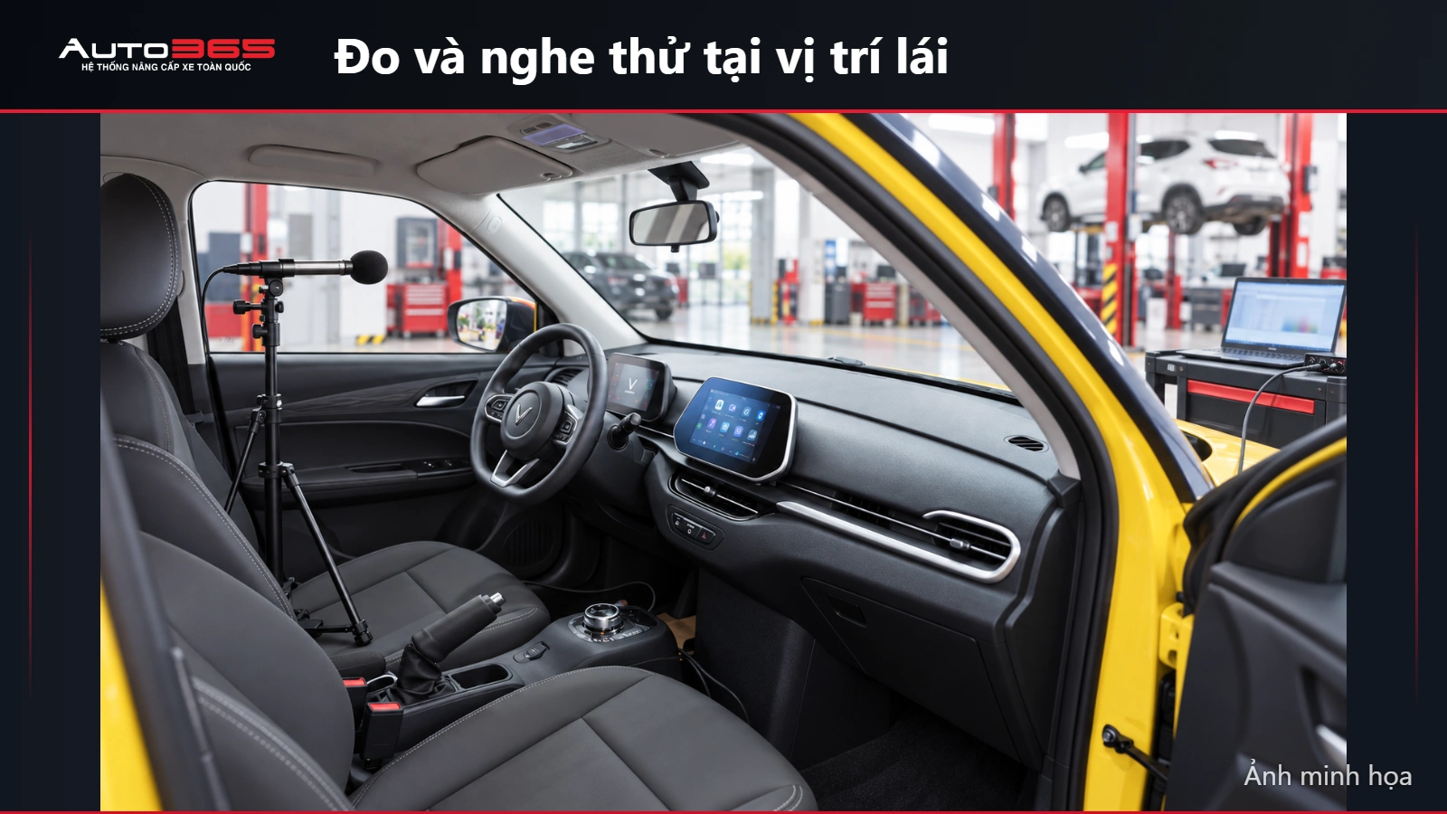 Source-based mockup đặt micro đo âm tại vị trí nghe trong cabin VF5