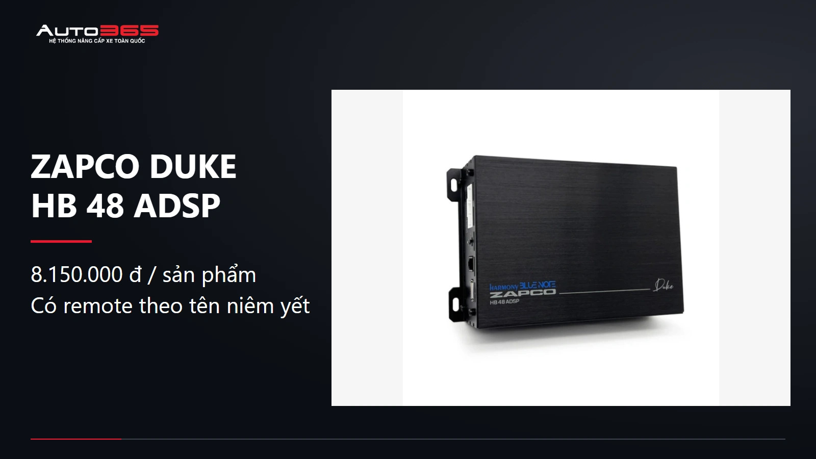 Ảnh DSP ampli ZAPCO Duke HB 48 ADSP có remote trên Auto365