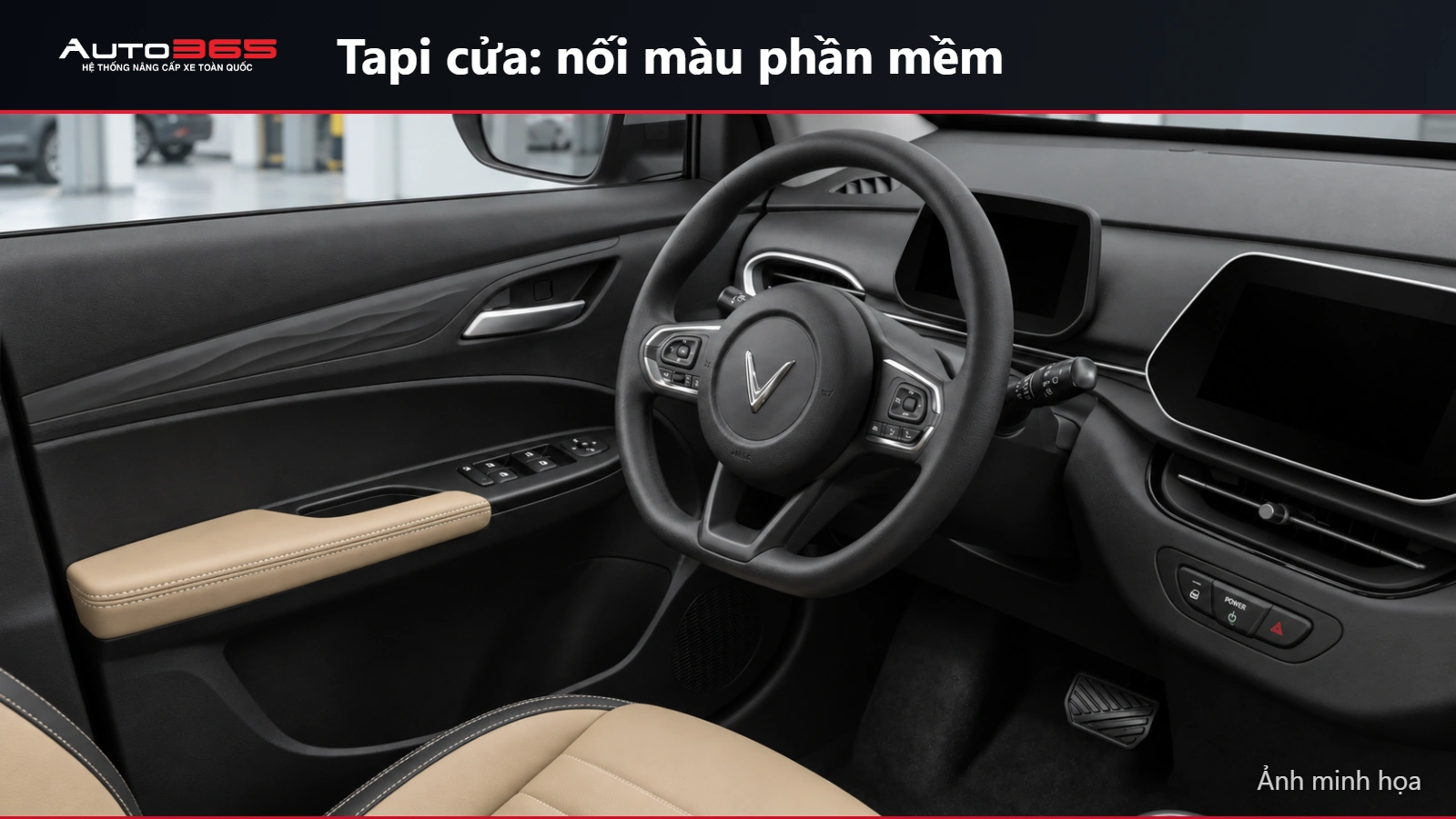 Ảnh minh họa source-based mockup đổi màu phần đệm tỳ trên tapi cửa Herio Green, giữ nút kính và tay mở cửa