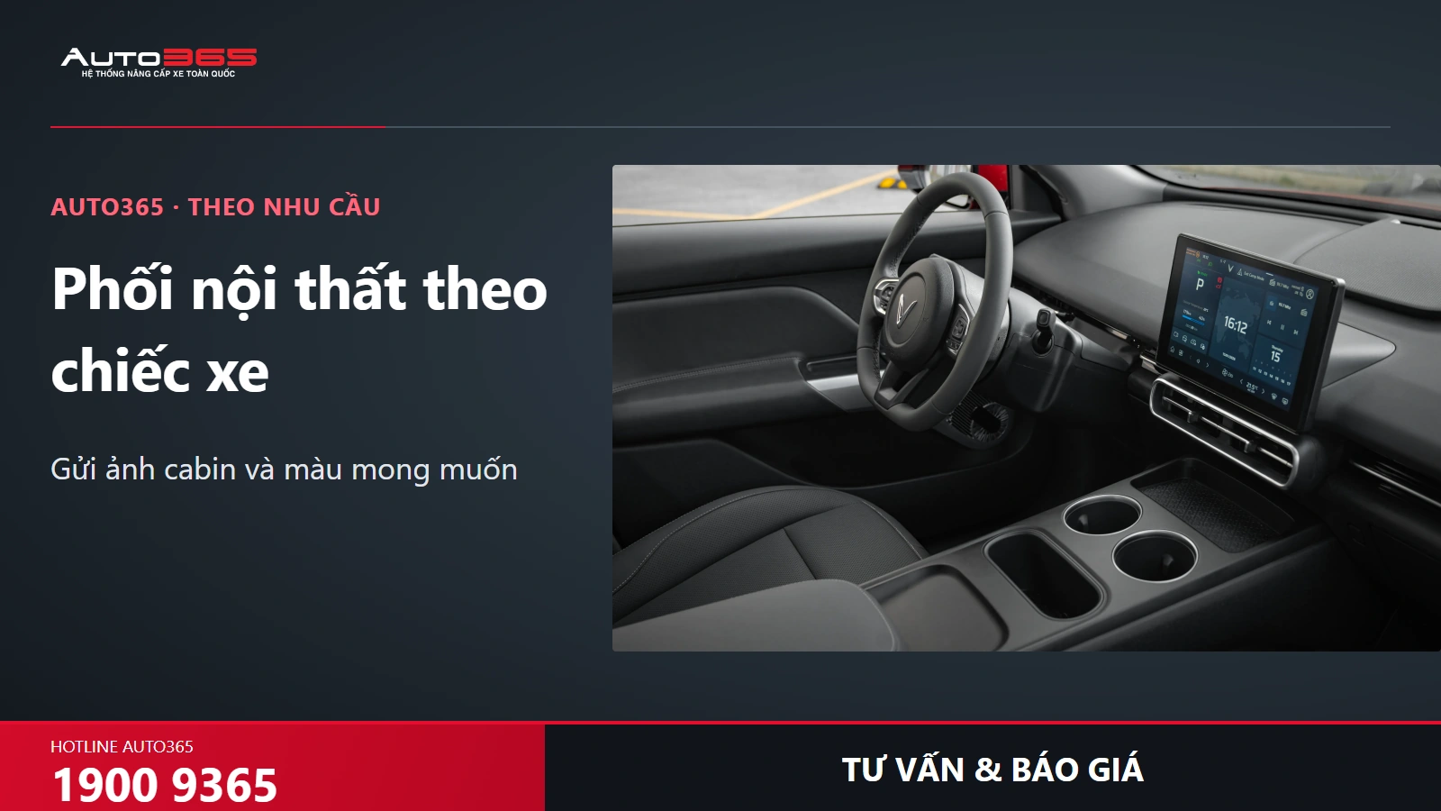 Cabin VF MPV 7 trong nguồn VinFast, dùng cho lời mời tư vấn đổi màu nội thất theo xe.