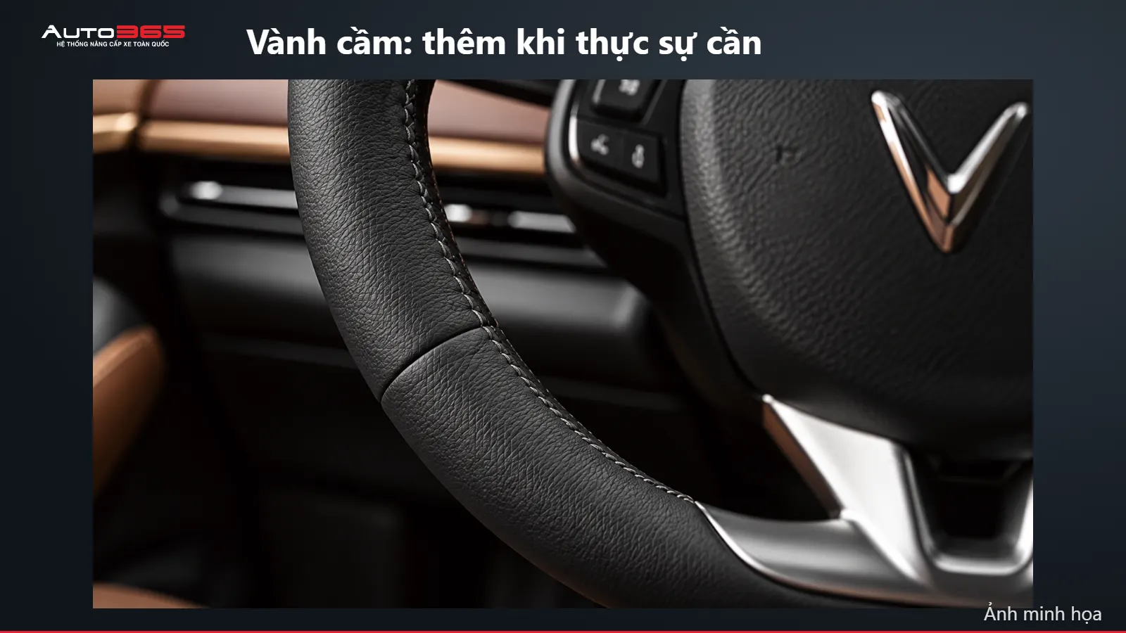 Minh họa mô phỏng trên xe: Vành cầm: thêm khi thực sự cần