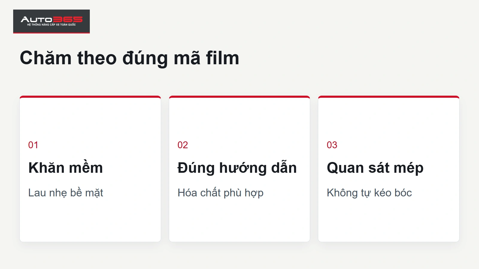 Đồ họa Auto365 về đổi màu VF2: Chăm theo đúng mã film