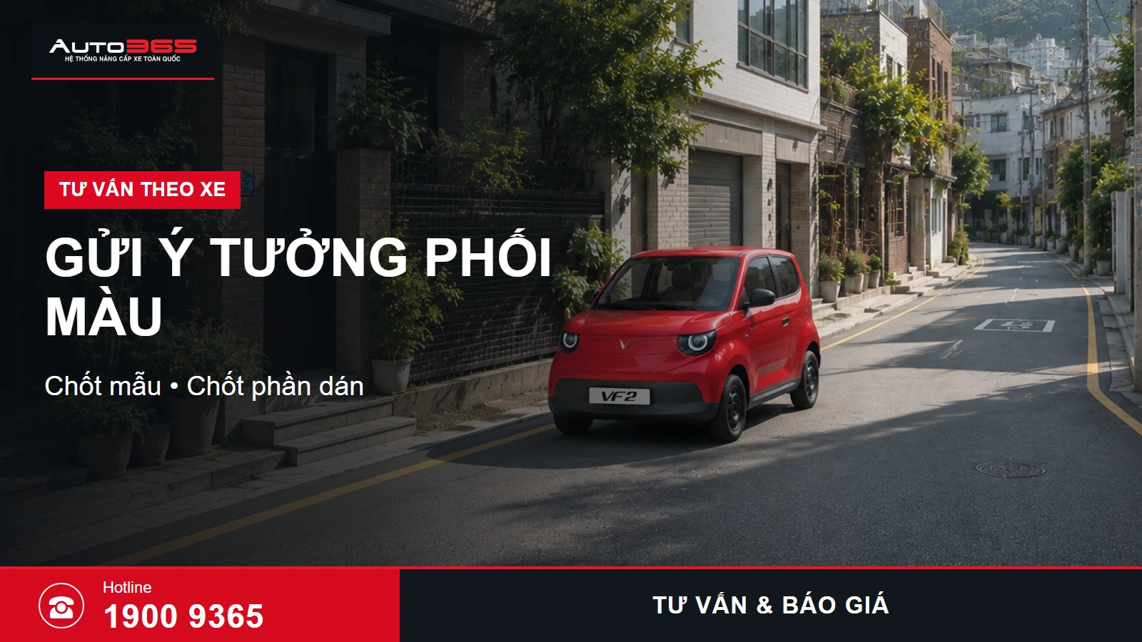 Đồ họa Auto365 về đổi màu VF2: GỬI Ý TƯỞNG PHỐI MÀU