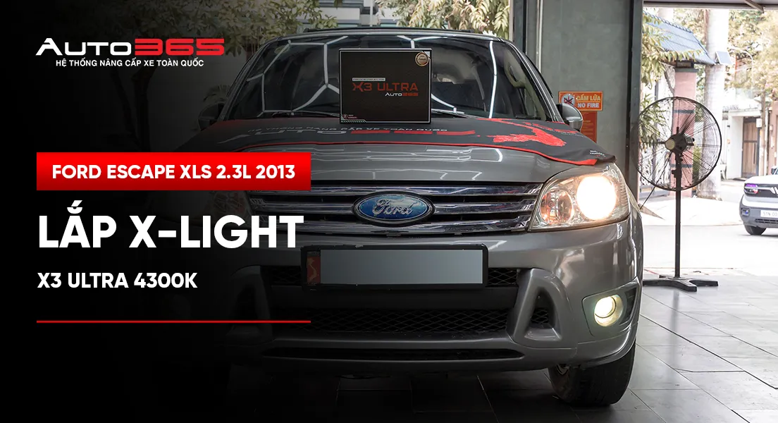 Ford Escape XLS 2.3L 2013 lắp X-Light X3 Ultra 4300K