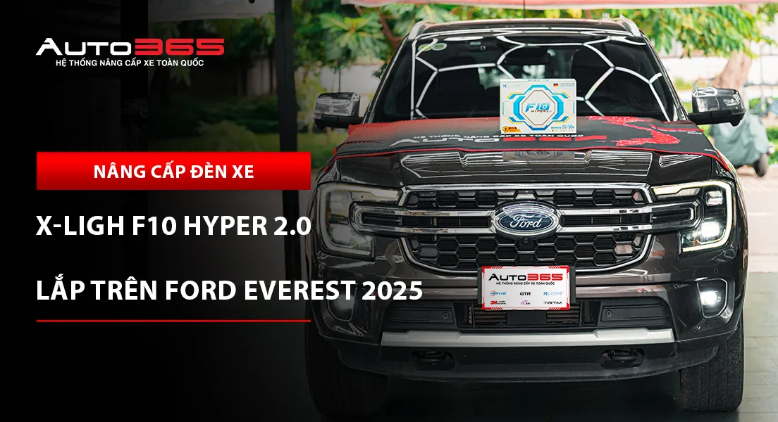 Ford Everest 2025 Sport lắp bi gầm X-Light F10 Hyper 2.0 bản 5000K