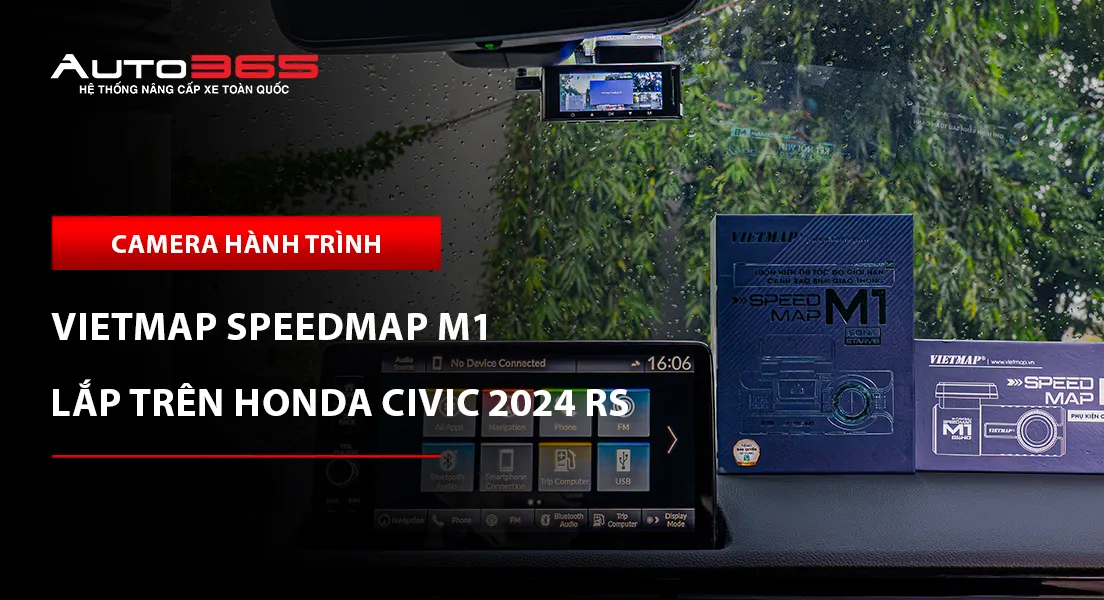 Honda Civic 2024 RS lắp Vietmap SpeedMap M1 hai kênh