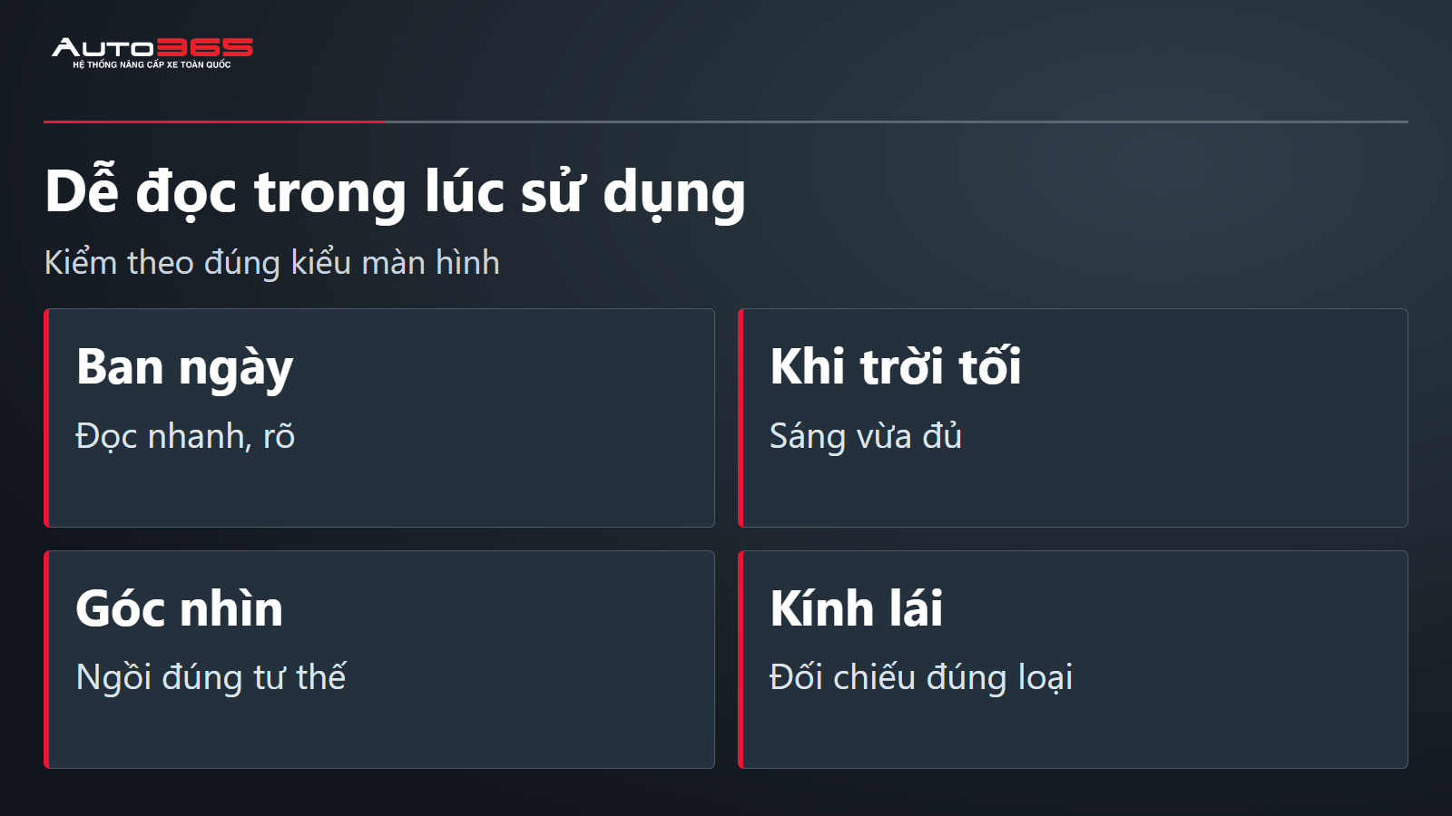 Kiểm HUD theo ban ngày ban đêm góc ngồi và loại hiển thị liên quan kính lái