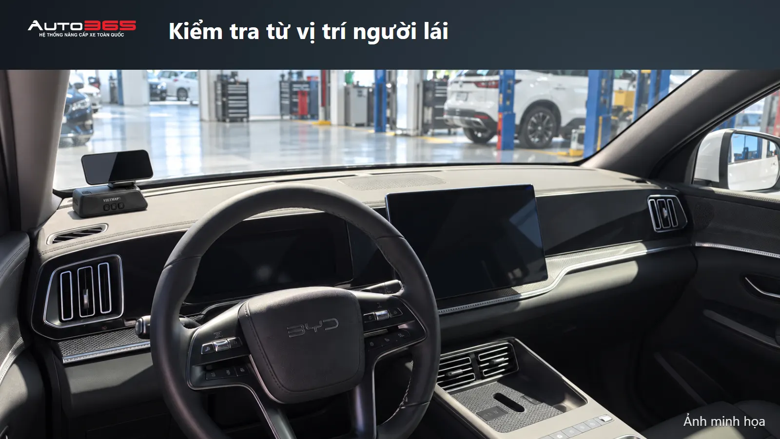 Ảnh minh họa source-based mockup kiểm tra tầm nhìn người lái Sealion 5 khi thử vị trí HUD
