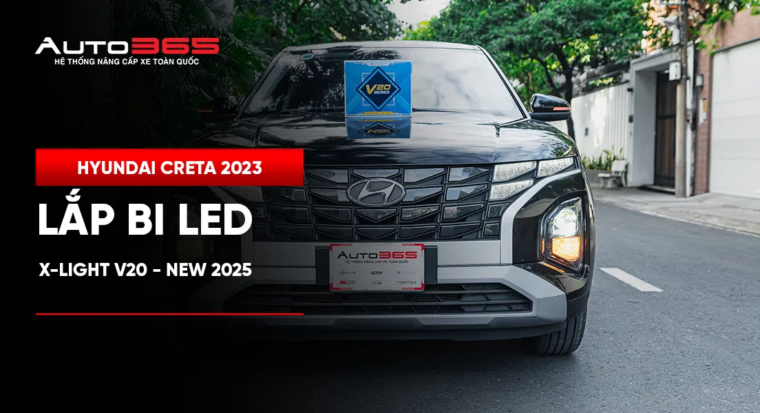 Hyundai Creta 2023 lắp bi LED X-Light V20 - New 2025