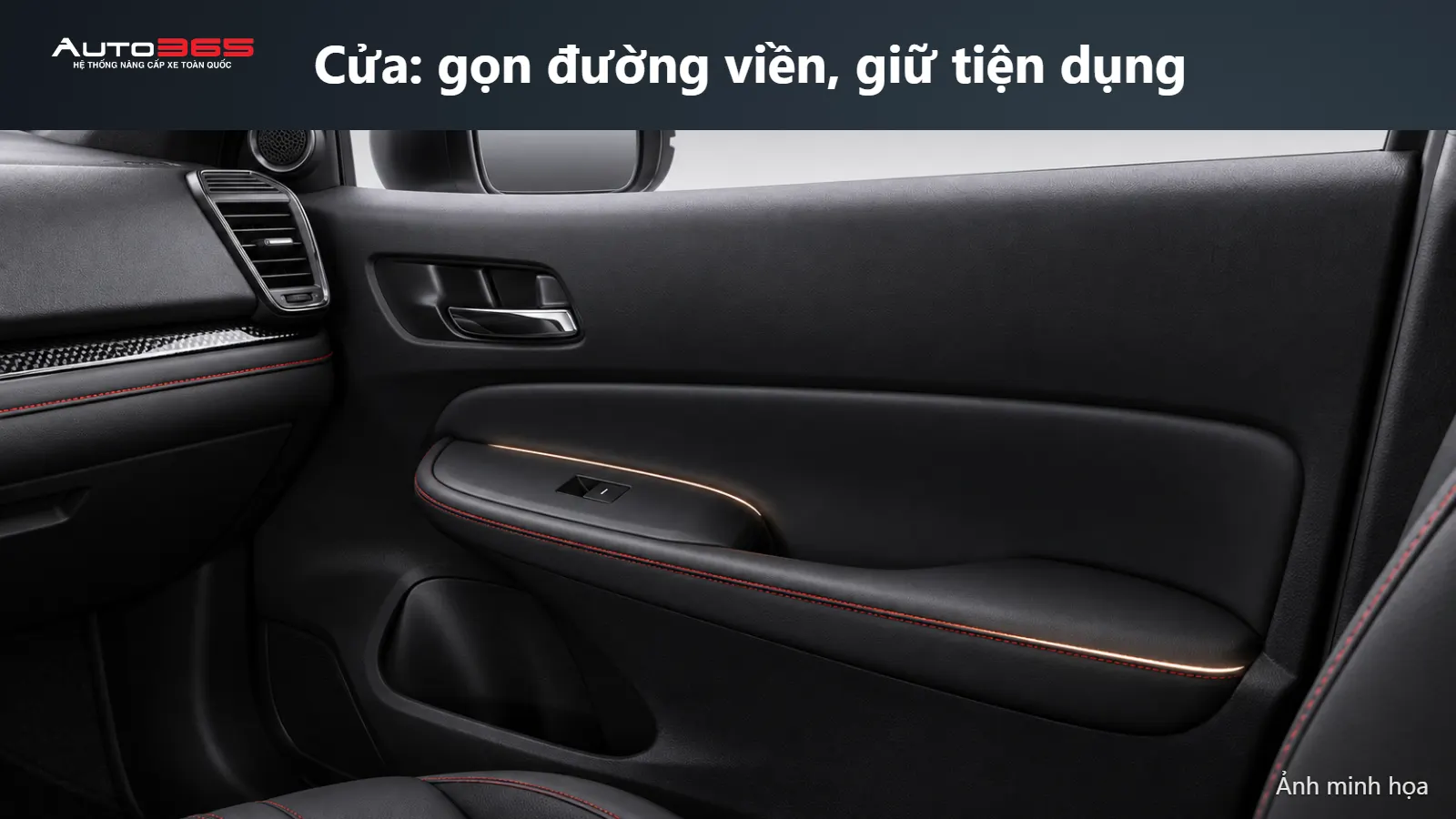 Minh họa mô phỏng cửa: gọn đường viền, giữ tiện dụng