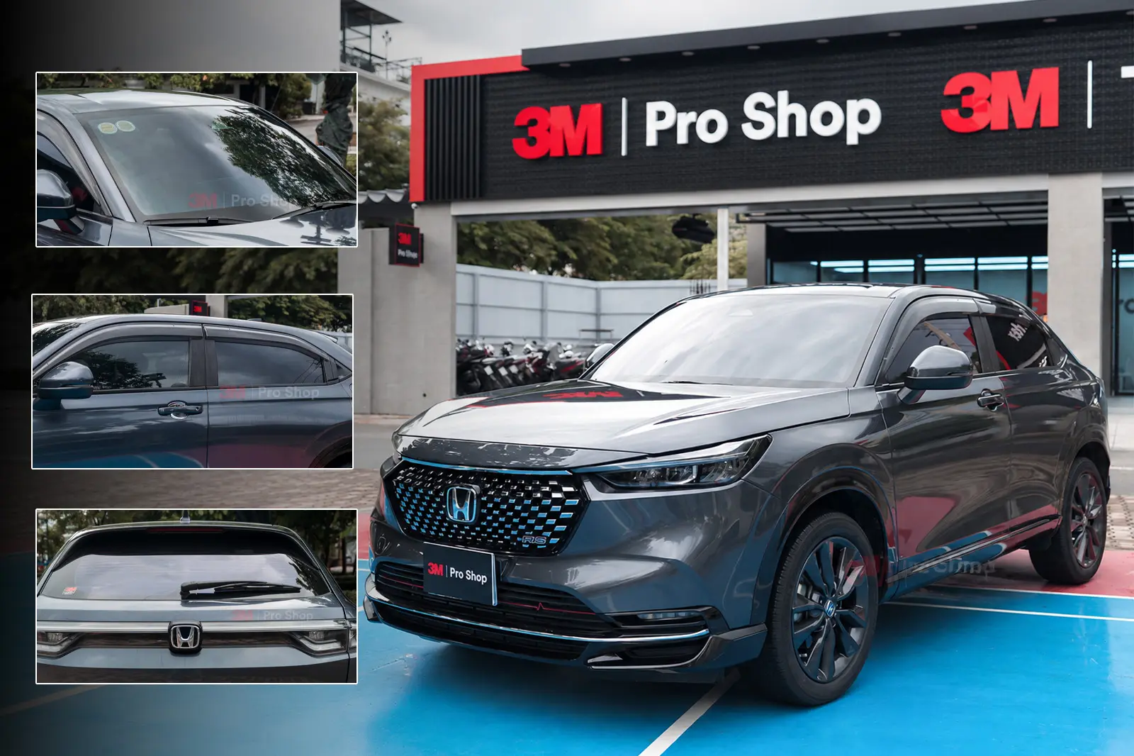Honda HR-V RS xám dán phim 3M Crystalline CR BLK 40 tại Auto365 3M Pro Shop