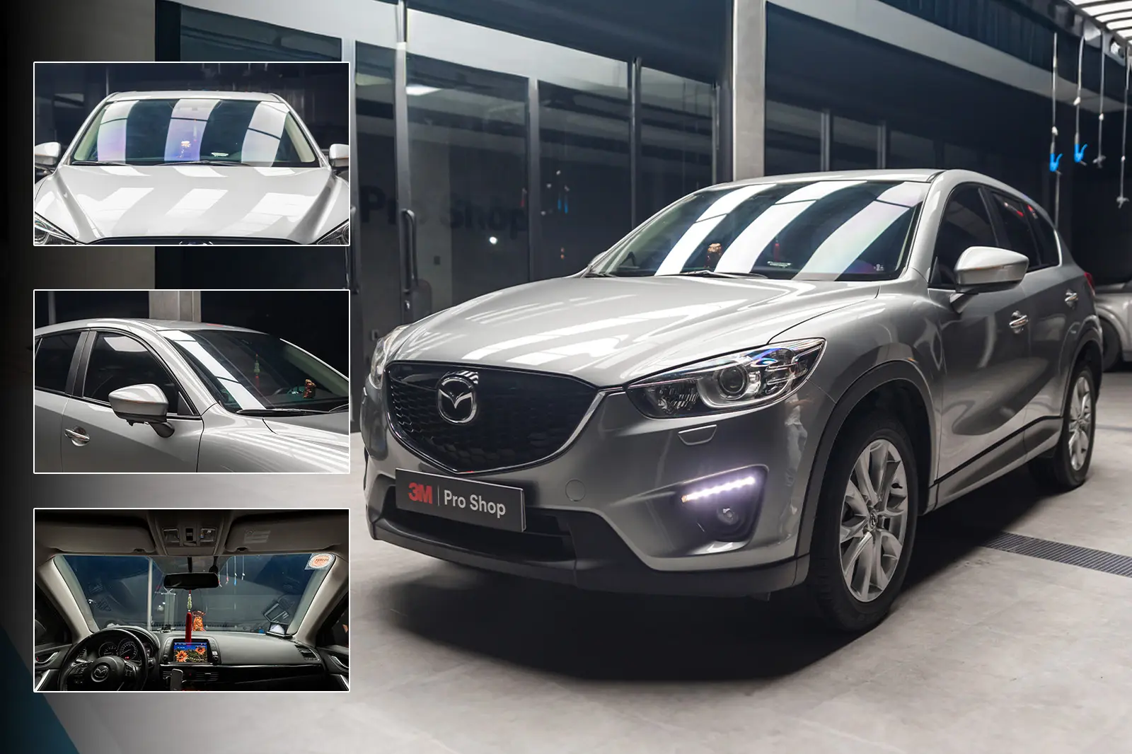 Mazda CX-5 dán phim 3M kính lái CR BLK 50 tại Auto365 3M Pro Shop
