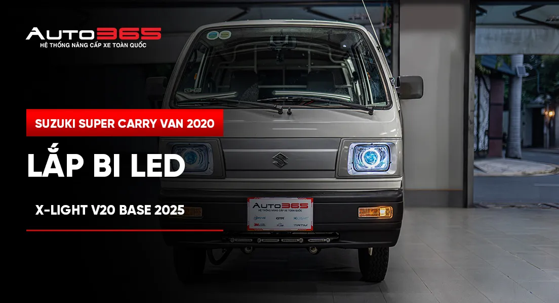 Suzuki Super Carry Van 2020 lắp bi LED X-Light V20 Base 2025