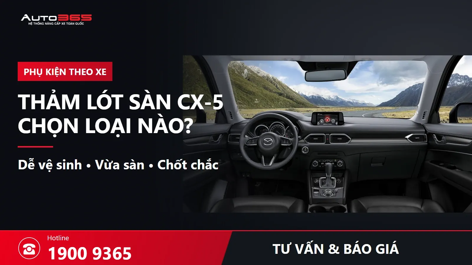 Visual tư vấn thảm lót sàn CX-5 với cabin từ ảnh Mazda Việt Nam