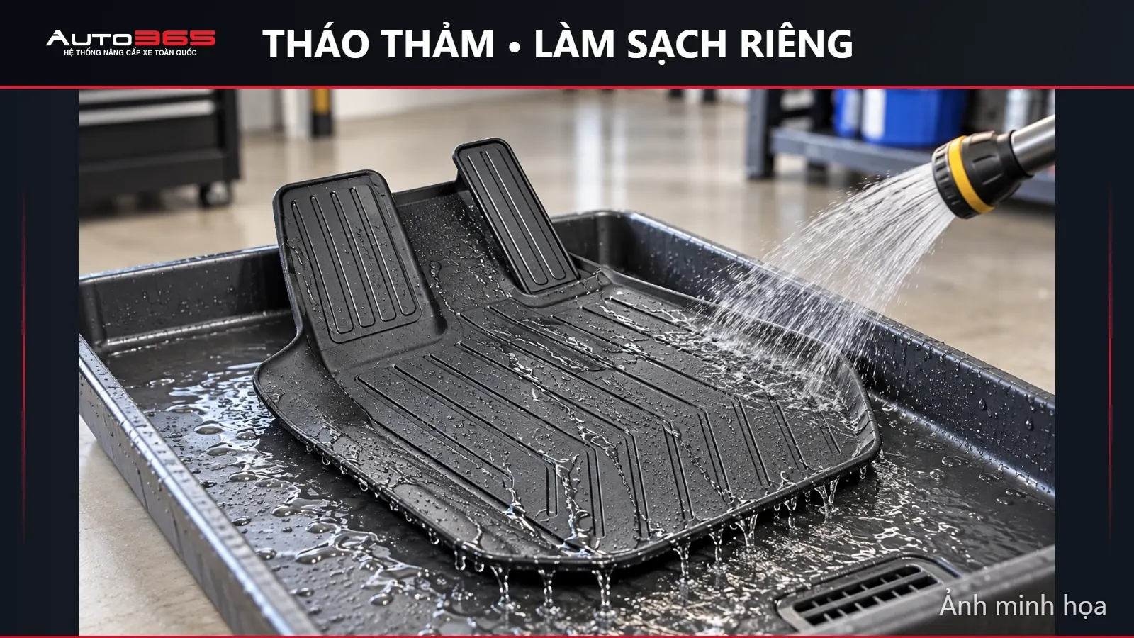 Hình minh họa mô phỏng tháo thảm • làm sạch riêng — VinFast VF8
