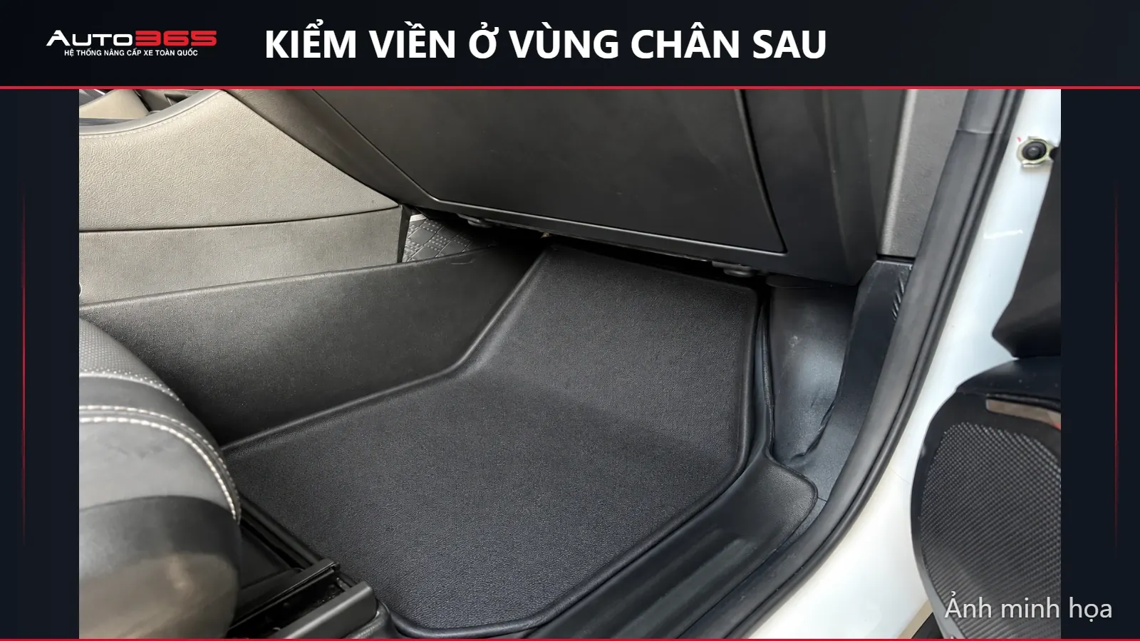 Hình minh họa mô phỏng kiểm viền ở vùng chân sau — VinFast VF8