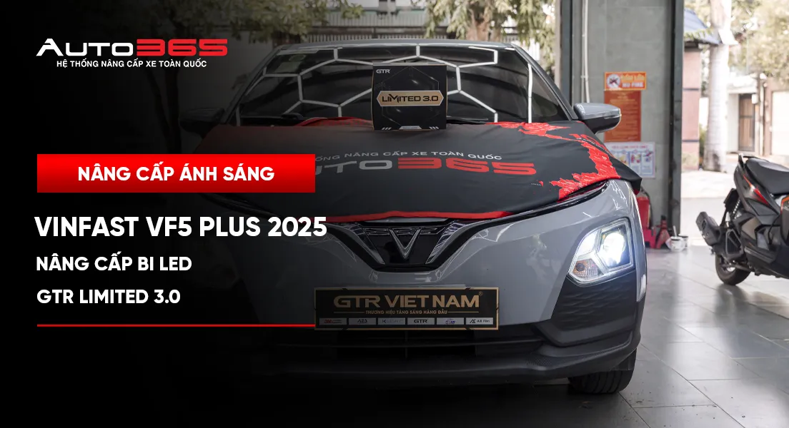 VinFast VF5 Plus 2025 nâng cấp đèn chính GTR Limited 3.0