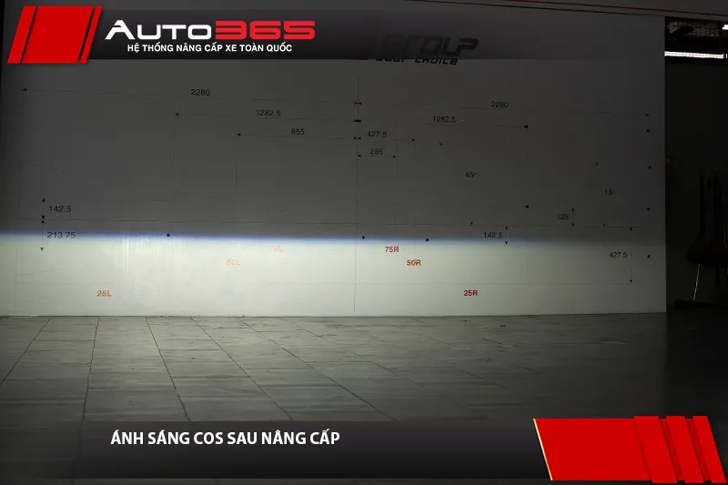 Ánh sáng Cos Hyundai Accent sau khi lắp X-Light V20L Quantum