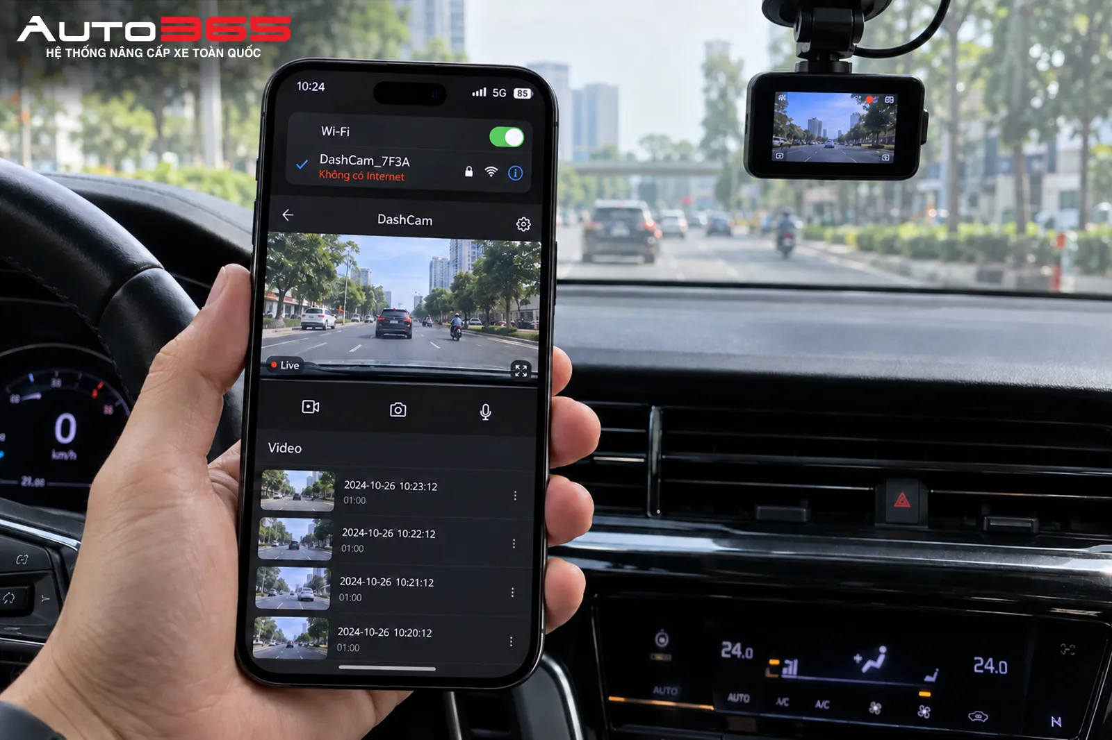 App camera hành trình vẫn xem được live view dù Wi-Fi camera không phát Internet