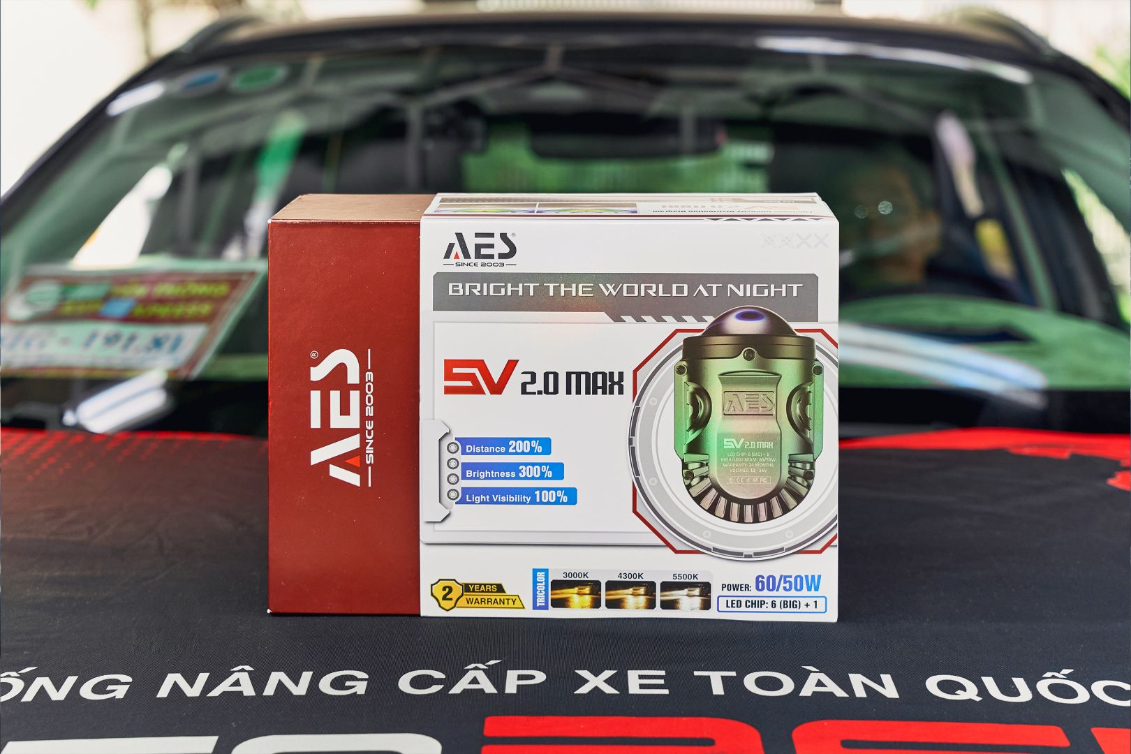 Cận cảnh hộp đèn AES SV 2.0 Max trên xe Mazda CX-5