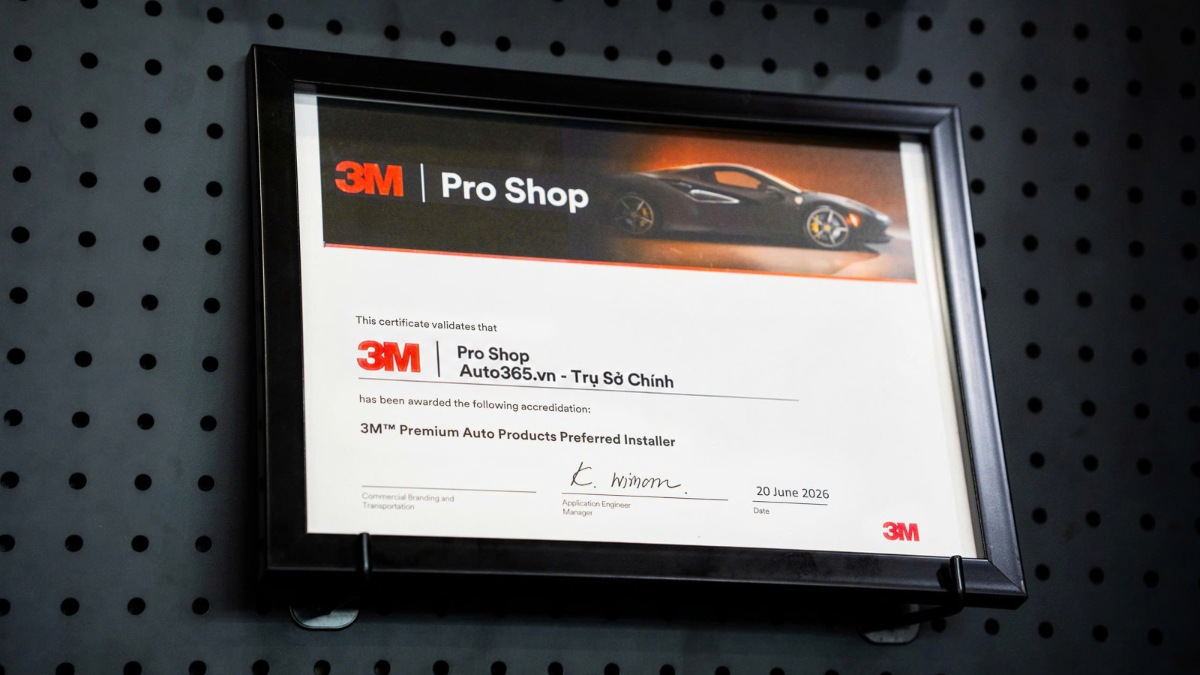 Đội ngũ kỹ thuật viên Auto365 nhận chứng nhận đào tạo tại 3M Pro Shop và 3M Training Center
