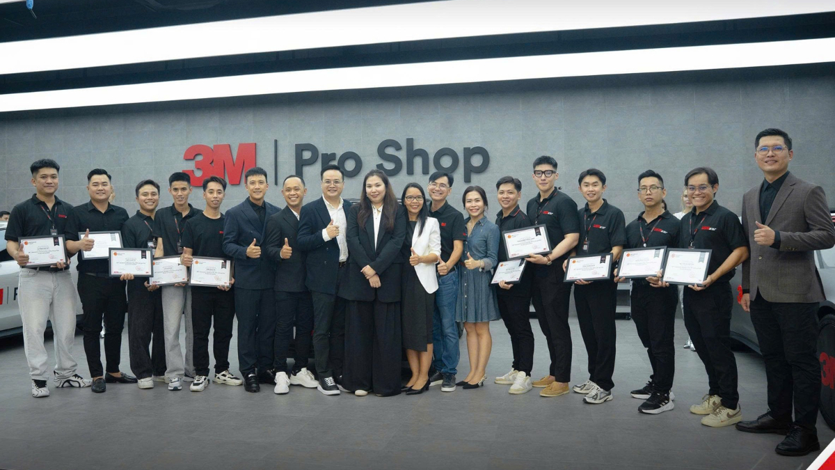 Chứng nhận 3M Pro Shop Certificate của Auto365 Center do 3M Vietnam Limited xác nhận