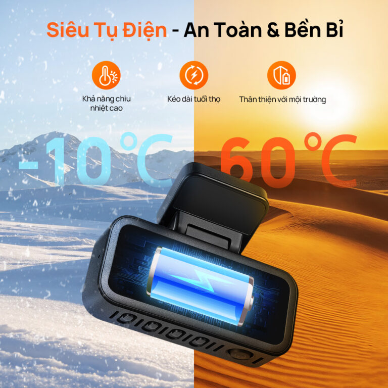 70mai A210 sử dụng siêu tụ điện hỗ trợ khả năng chịu nhiệt