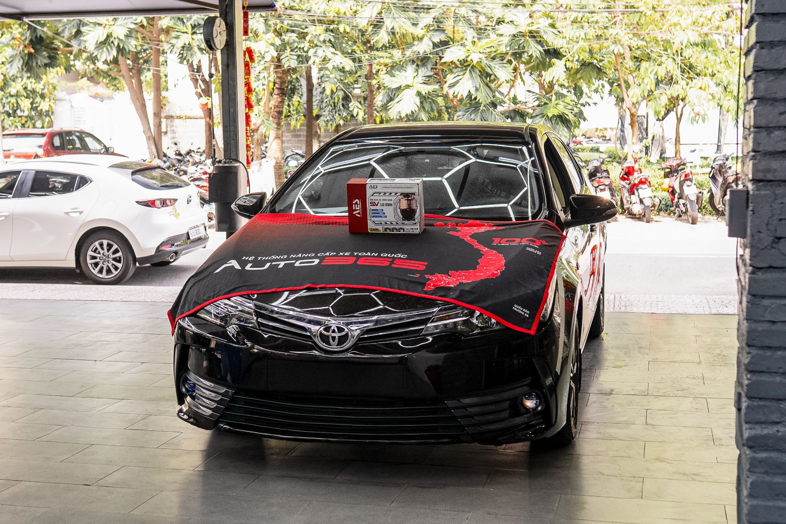 Bi gầm AES SV 3.0 Max trên Toyota Camry, góc chụp hướng bên trái