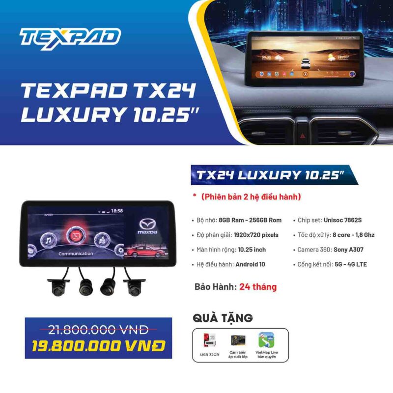 Auto365vn Bao Gia Man Hinh Texpad Tx24 Luxury Phien Ban 8gb 256gb 2 He Dieu Hanh 800x800jpg Img 6a2a91d6a6de32.29247367 Auto365vn