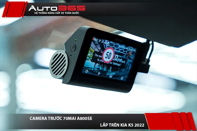 Camera trước 70mai A800SE SpeedEye trên Kia K5 2022 