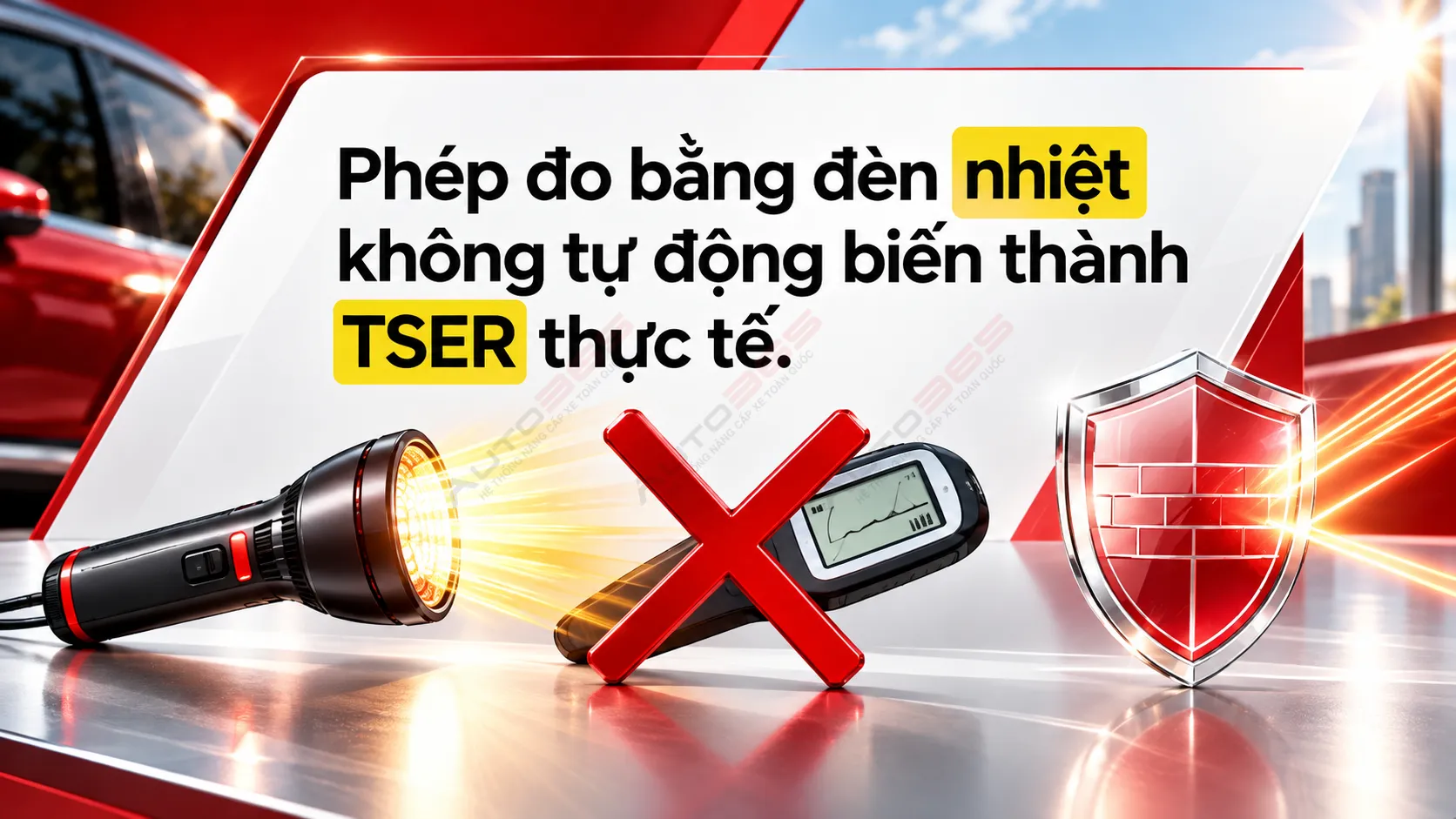 Minh họa đèn nhiệt không thay thế phép xác định TSER của 3M Ceramic NR