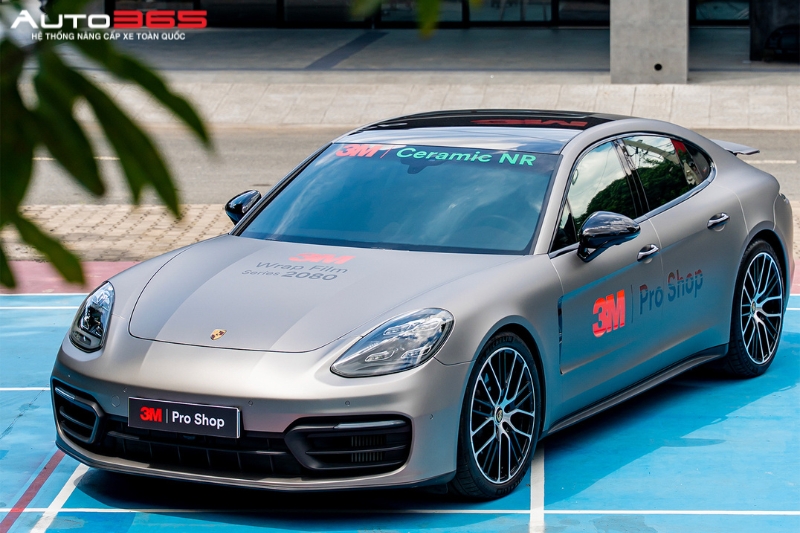 Porsche Panamera sau khi hoàn thiện dán phim cách nhiệt 3M Ceramic NR tại Auto365.vn - Trụ Sở Chính