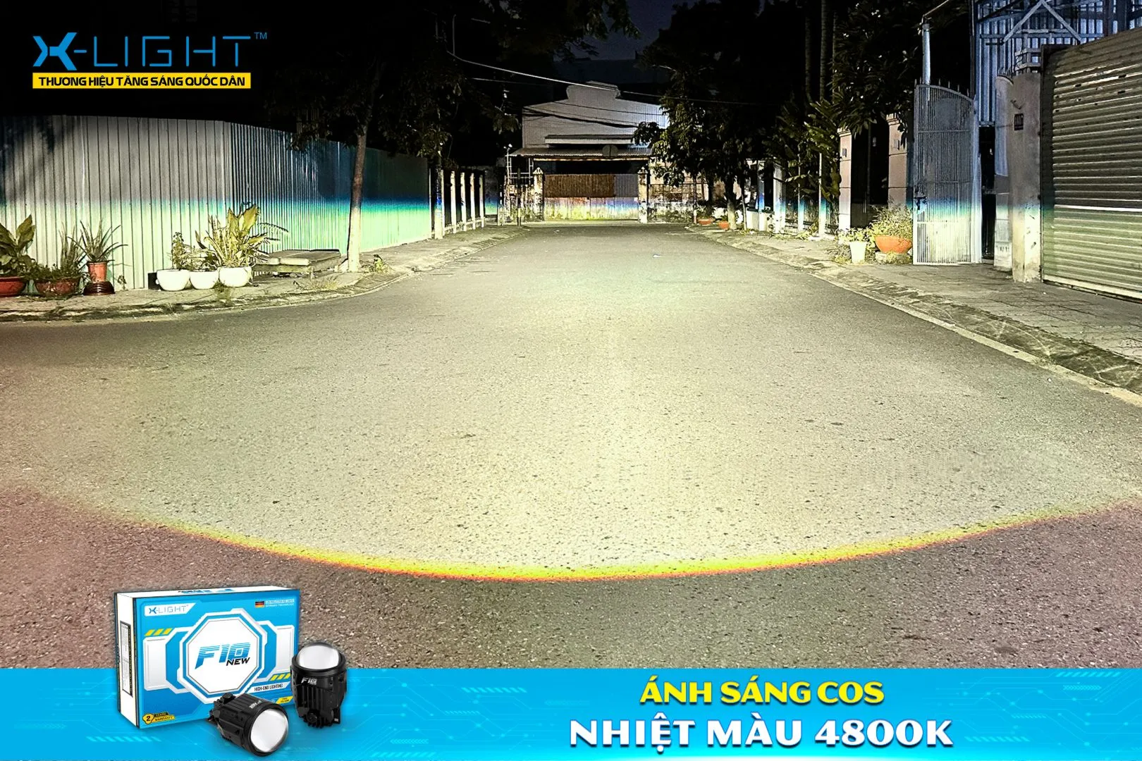 Ảnh minh họa ánh sáng Cos của X-Light F10 New 4800K.