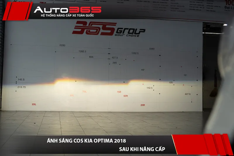 Ánh sáng Cos Kia Optima sau khi lắp X-Light V30 Ultra 2026