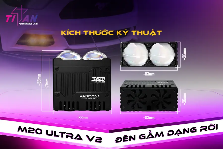M20 Ultra V2 - Kích thước kỹ thuật