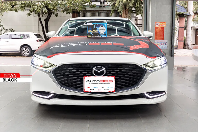 Mazda 3 lắp bi LED Titan Black 2026 tại Auto365