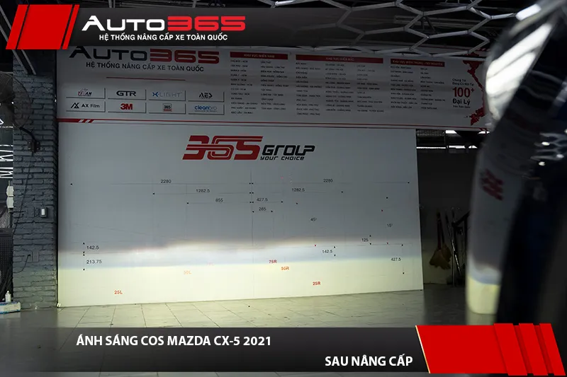 Ánh sáng Cos Mazda CX-5 2021 sau khi lắp X-Light F10 Hyper 2.0