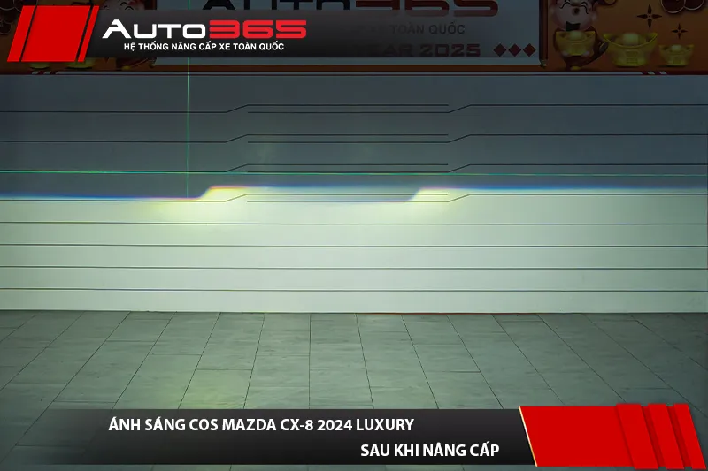 Ánh sáng Cos Mazda CX-8 sau khi lắp và căn chỉnh