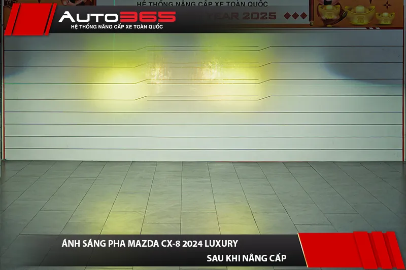 Ánh sáng Pha Mazda CX-8 sau khi lắp và căn chỉnh