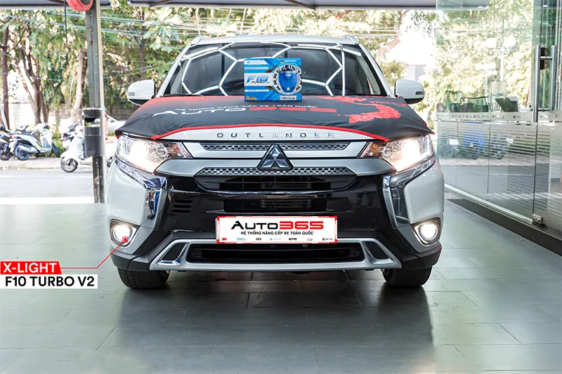 Mitsubishi Outlander 2022 lắp X-Light F10 Turbo V2 4300K tại Auto365