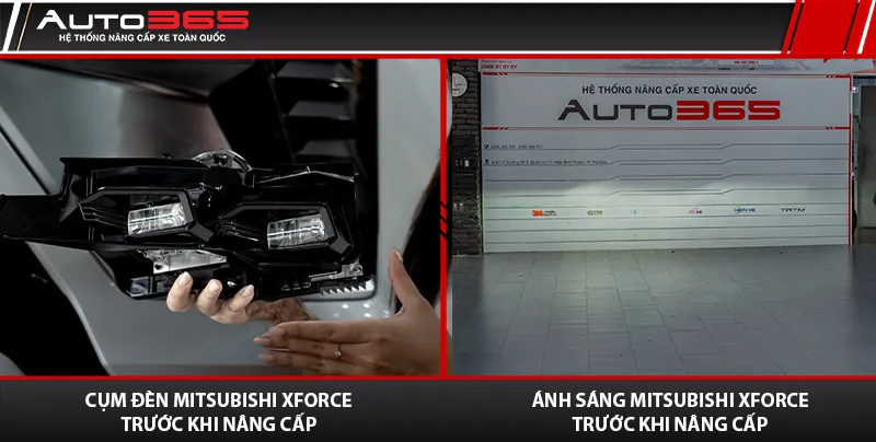 Đèn chính nguyên bản của Mitsubishi XForce trước khi lắp X-Light F+ Ultra